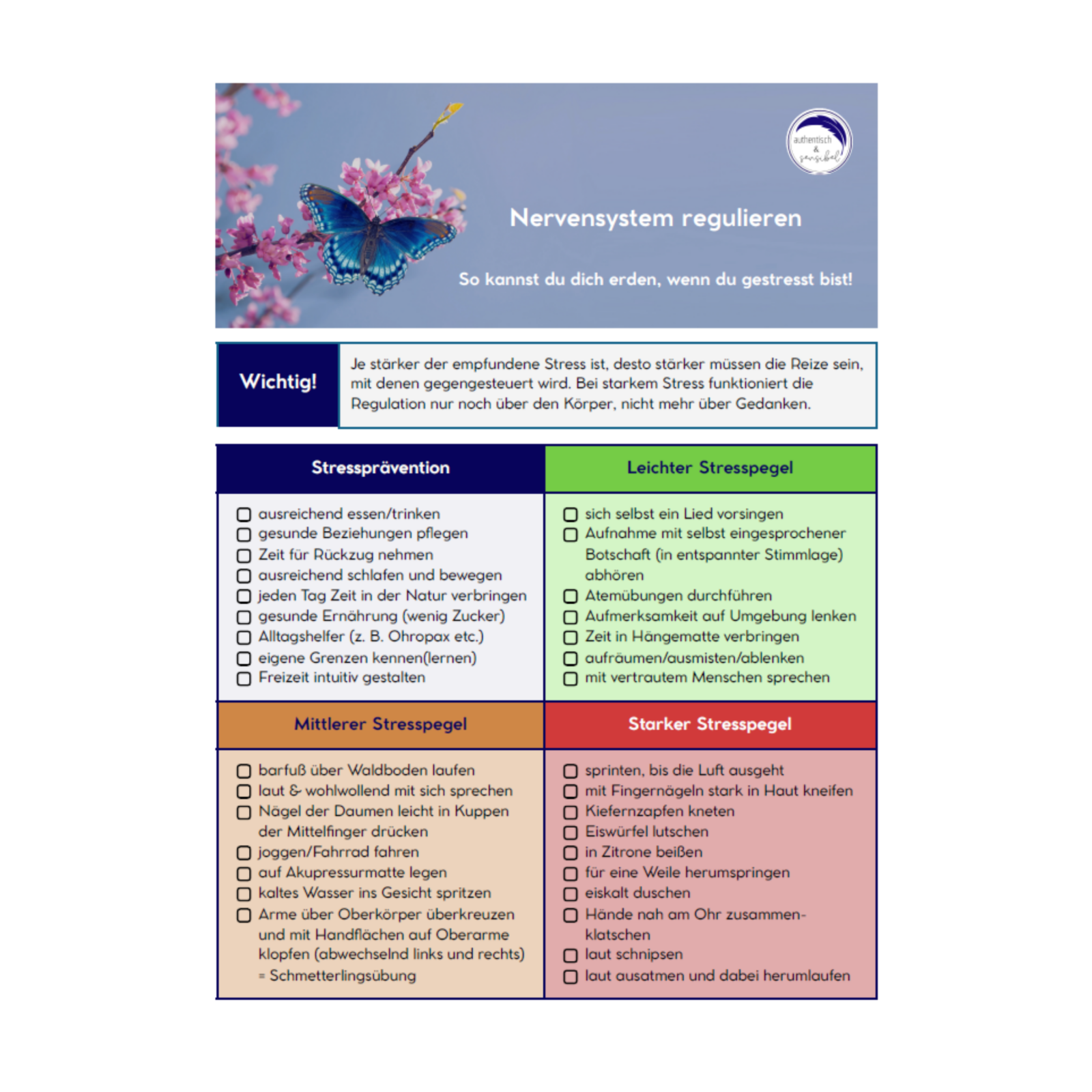 PDF Nervensystem regulieren bei Hochsensibilität