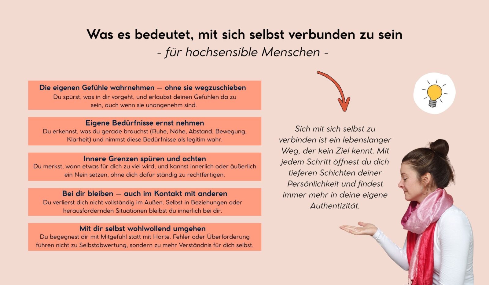 Was es bedeutet, mit sich selbst verbunden zu sein - für hochsensible Menschen