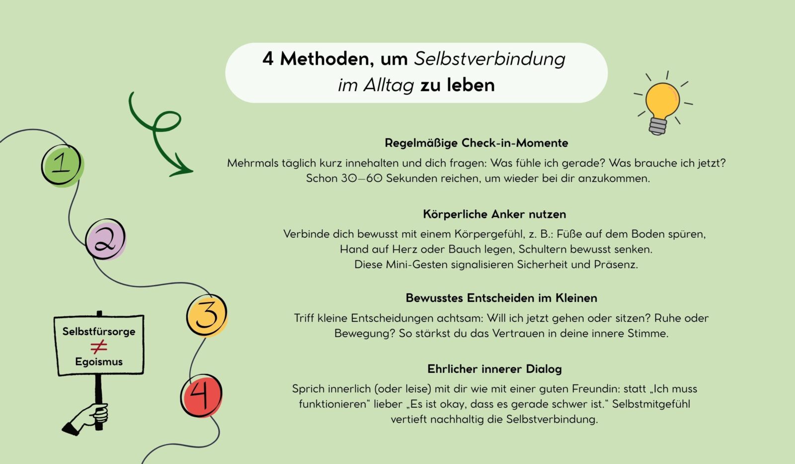 4 Methoden, um Selbstverbindung im Alltag zu leben