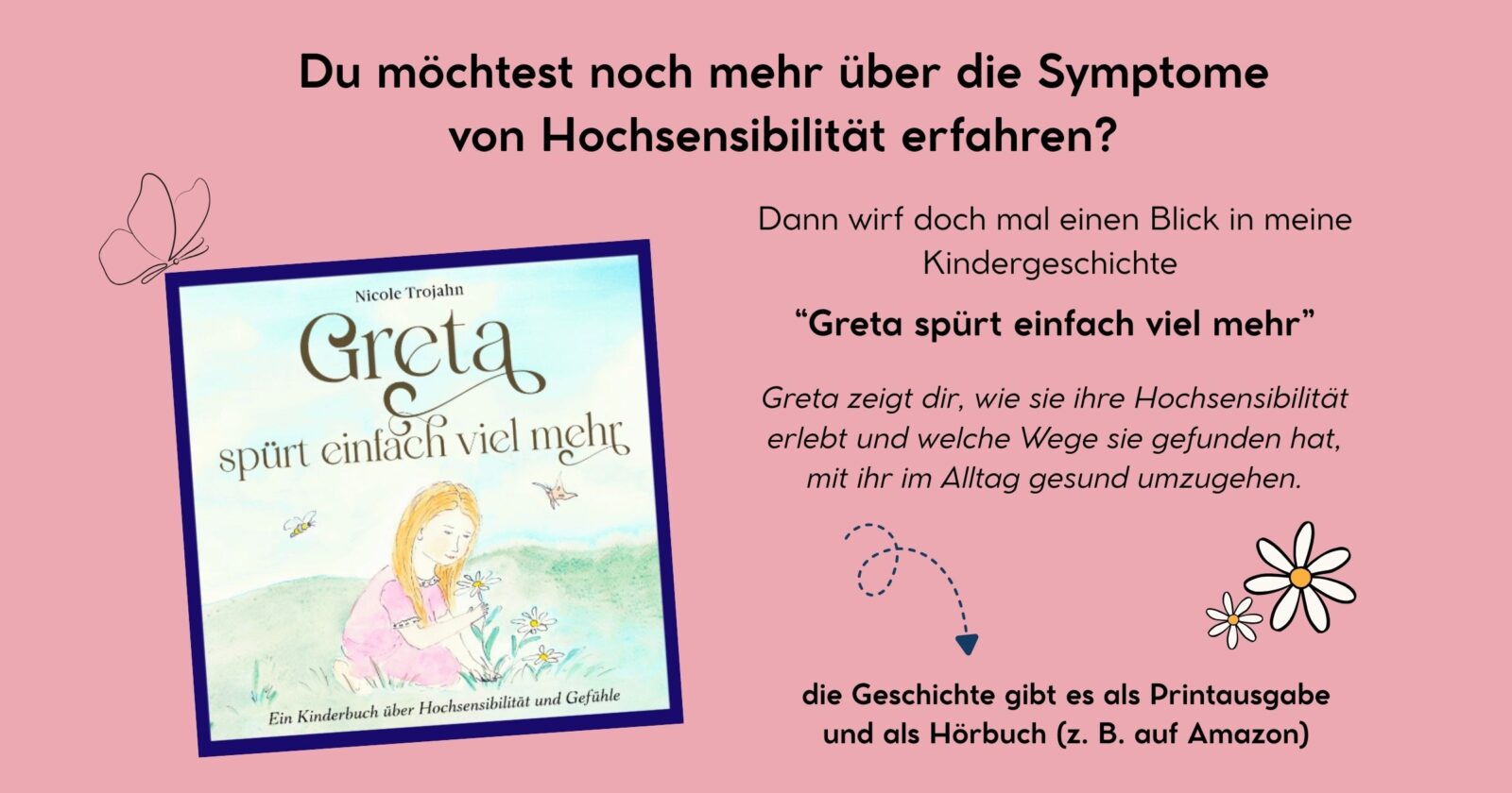 Hochsensibilität-Symptome verstehen mithilfe des Kinderbuchs Greta spürt einfach viel mehr