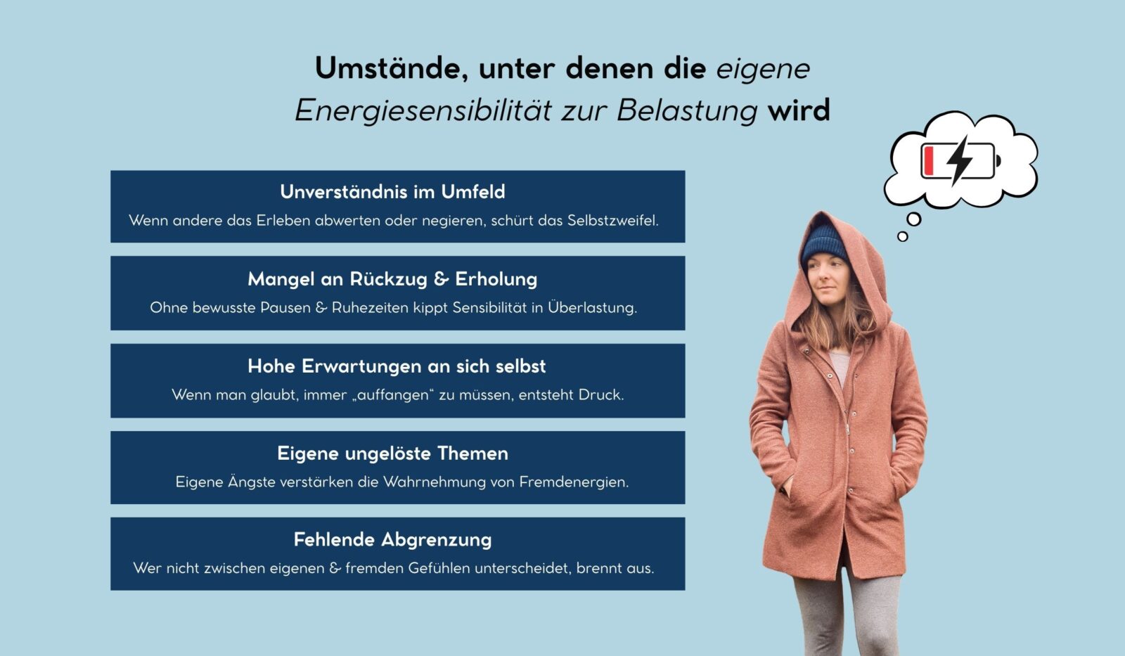 Umstände, unter denen die eigene Energiesensibilität zur Belastung wird - vor allem für Hochsensible