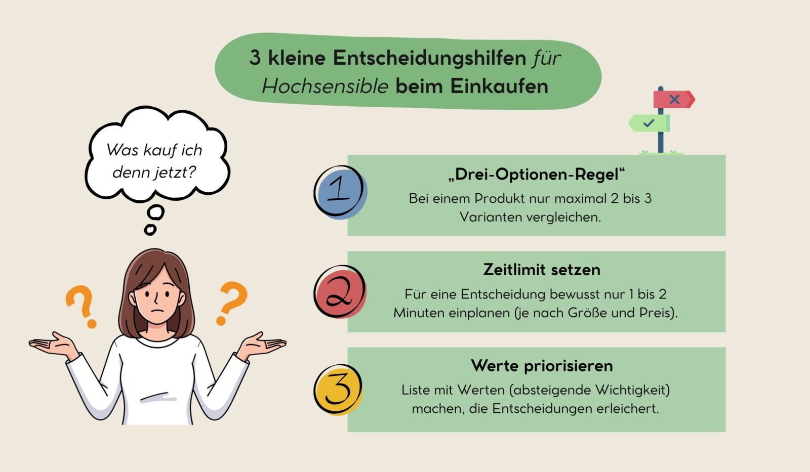 3 Entscheidungshilfen für Hochsensible beim Einkaufen