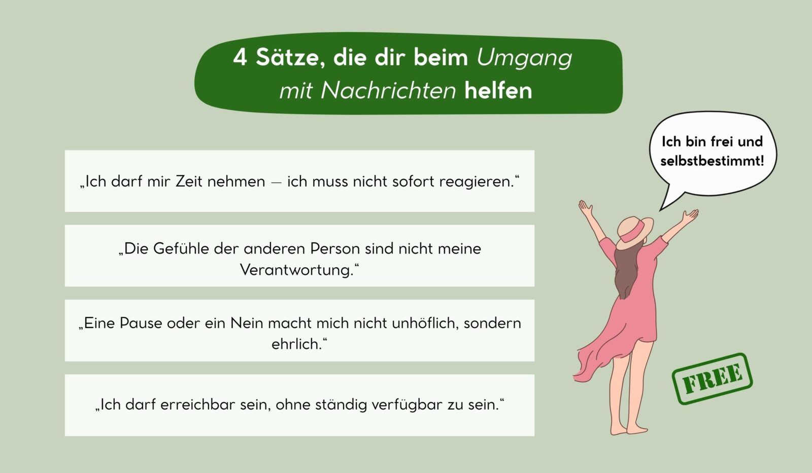 4 Sätze, die dir beim Umgang mit Nachrichten helfen - für HSP