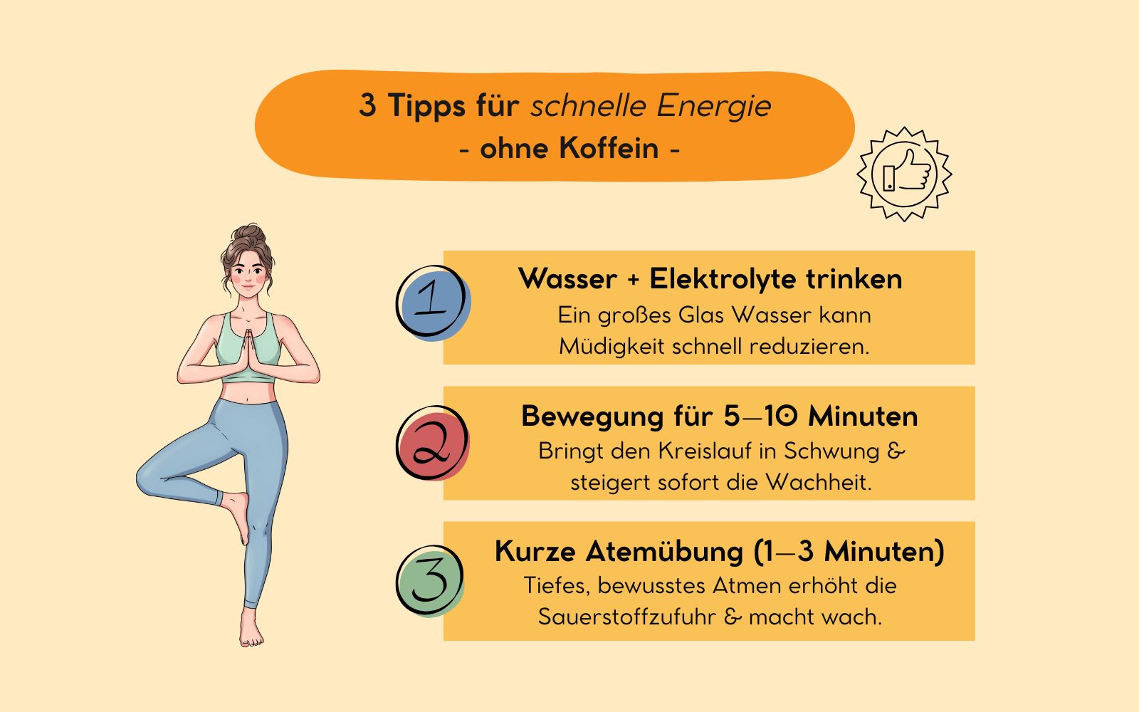3 Tipps für schnelle Energie - ohne Koffein - Nicole Trojahn