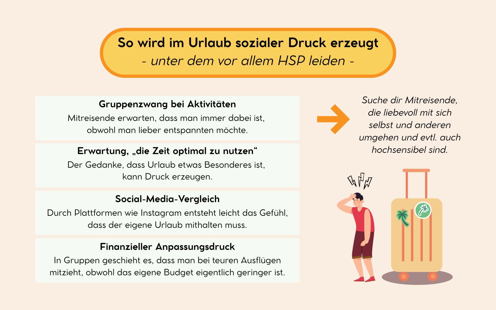 So wird im Urlaub sozialer Druck erzeugt, unter dem vor allem HSP leiden, Nicole Trojahn