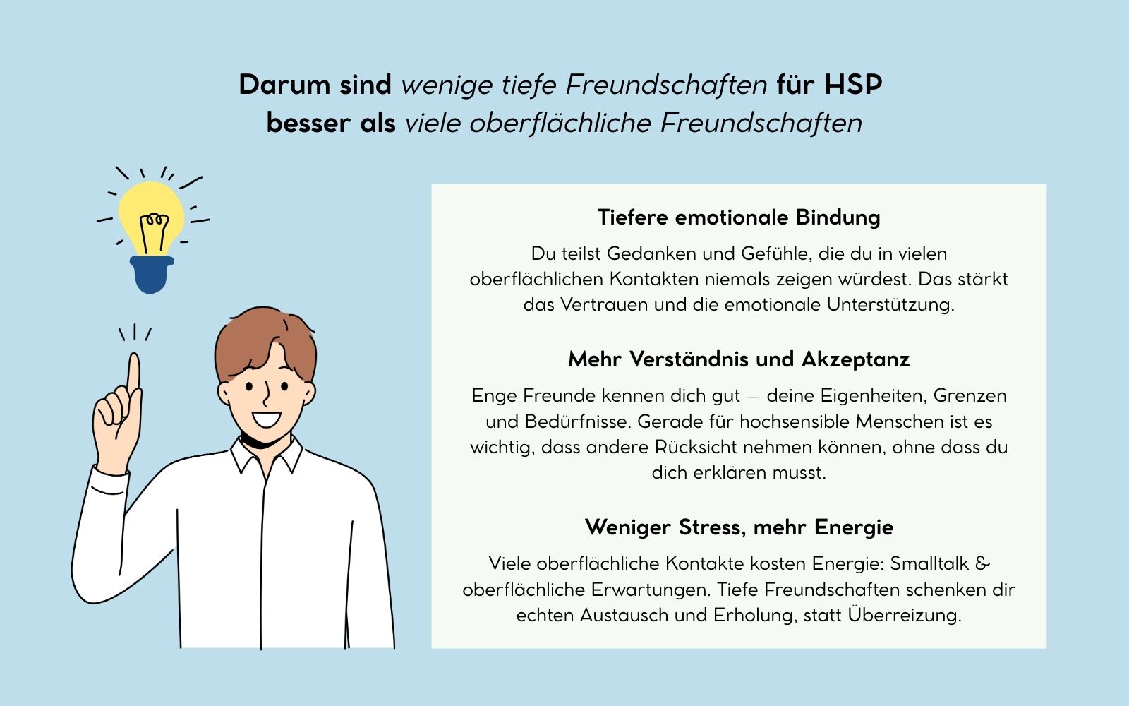 Darum sin wenige tiefe Freundschaften für Hochsensible besser als viele oberflächliche Freundschaften