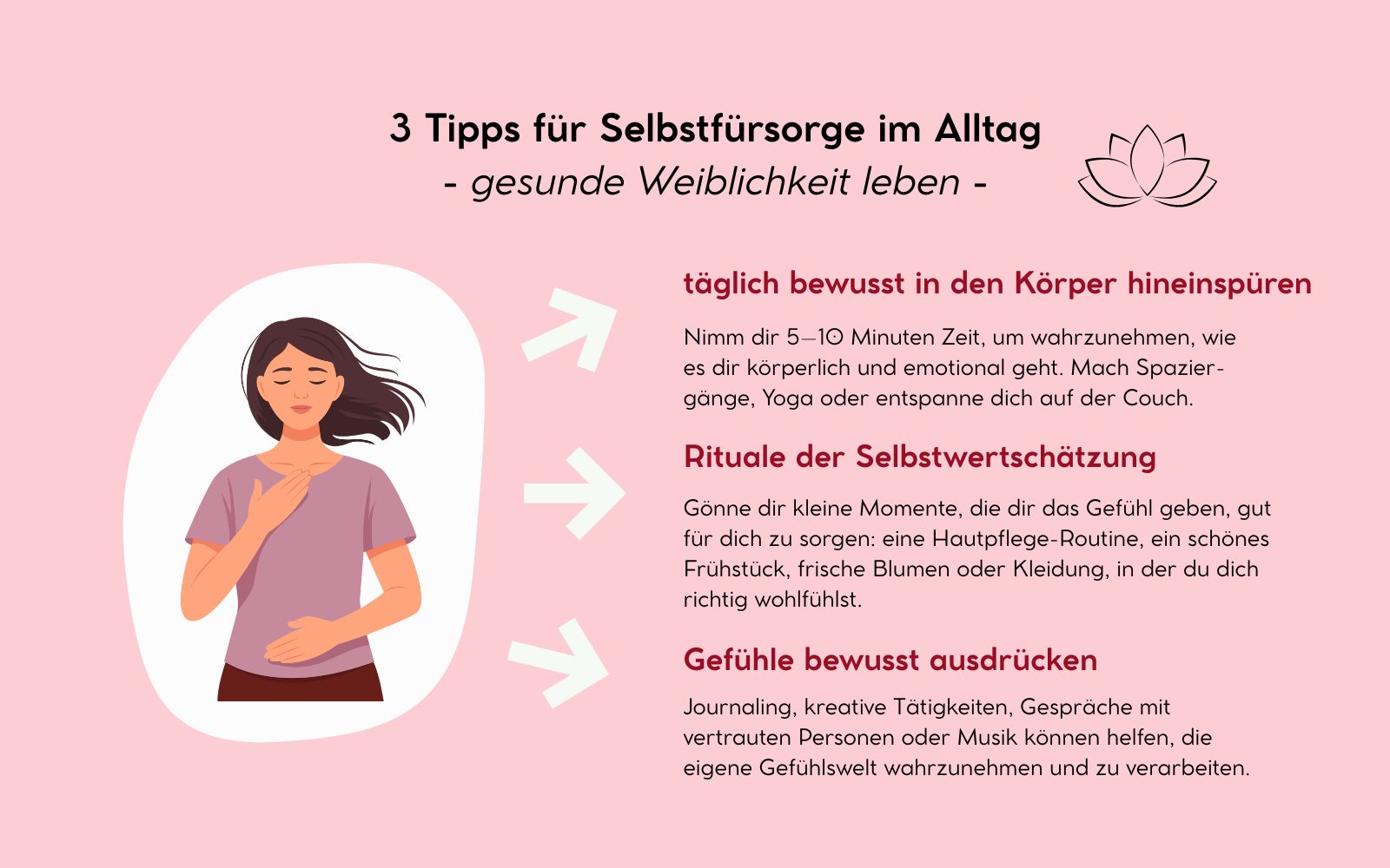 3 einfache Tipps für Selbstfürsorge im Alltag, damit hochsensible Frauen ihre gesunde Weiblichkeit leben können, Nicole Trojahn