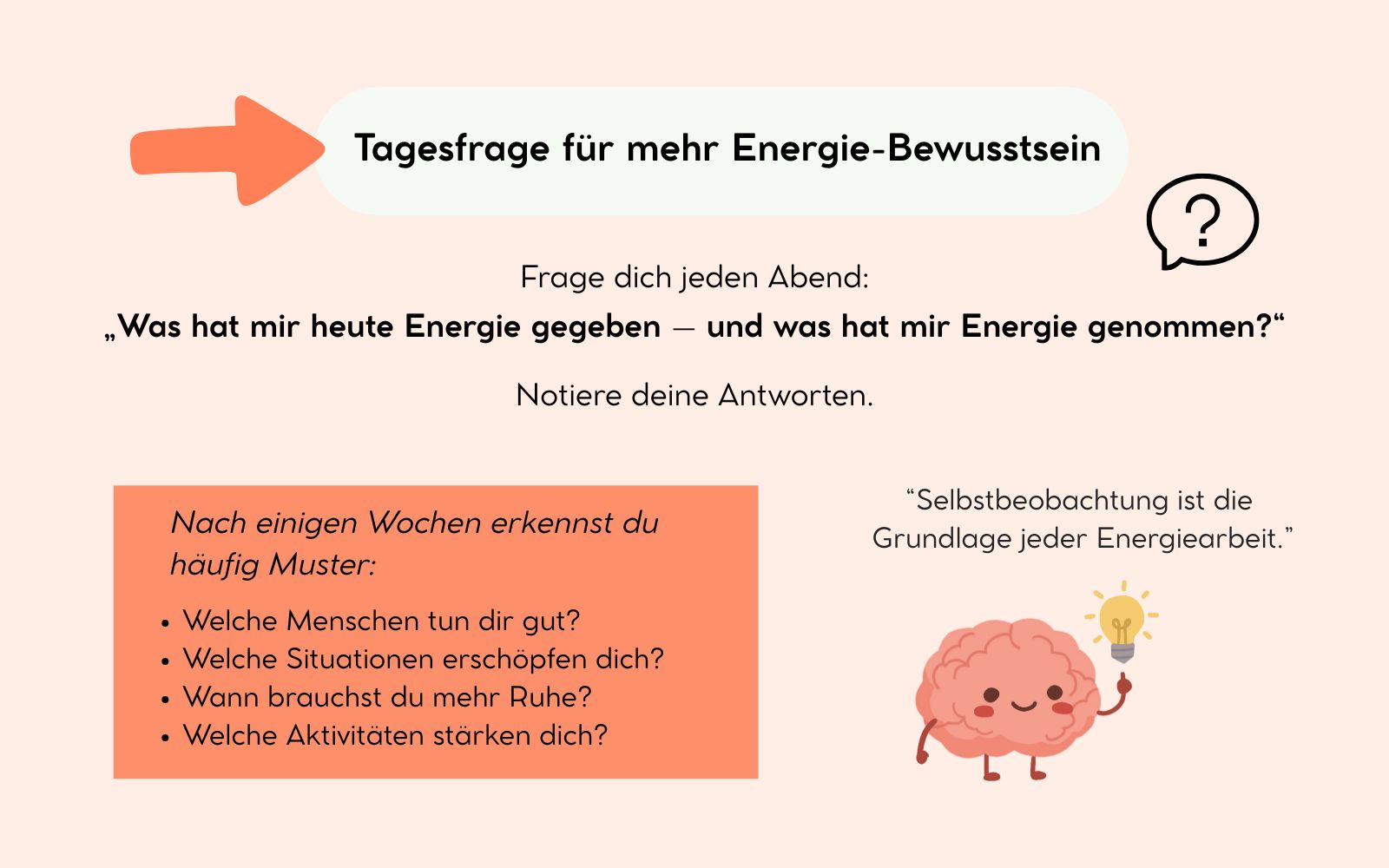 Energiearbeit: Tagesfrage für mehr Energie-Bewusstsein, Nicole Trojahn