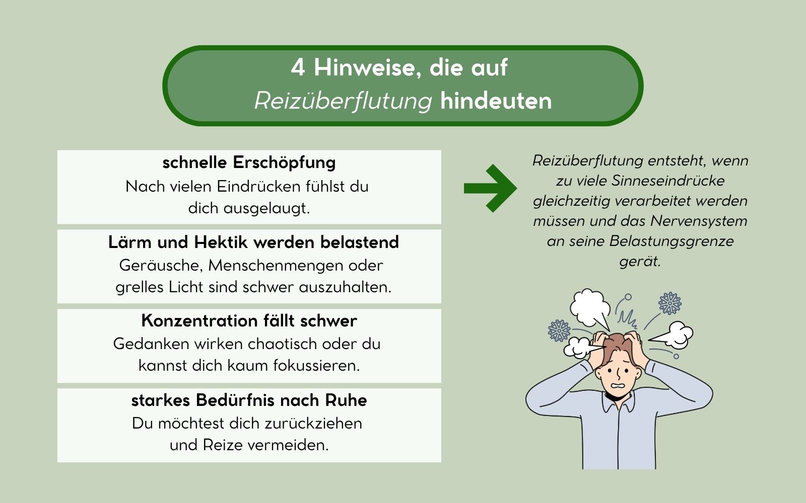 4 Hinweise, die auf Reizüberflutung hindeuten, Nicole Trojahn