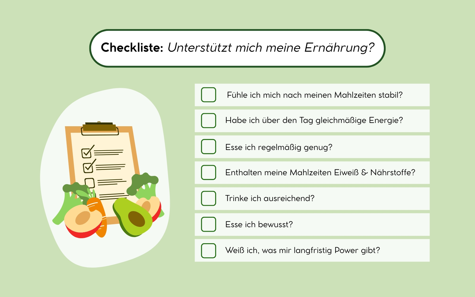Checkliste: Unterstützt mich meine Ernährung, für Hochsensible, Nicole Trojahn